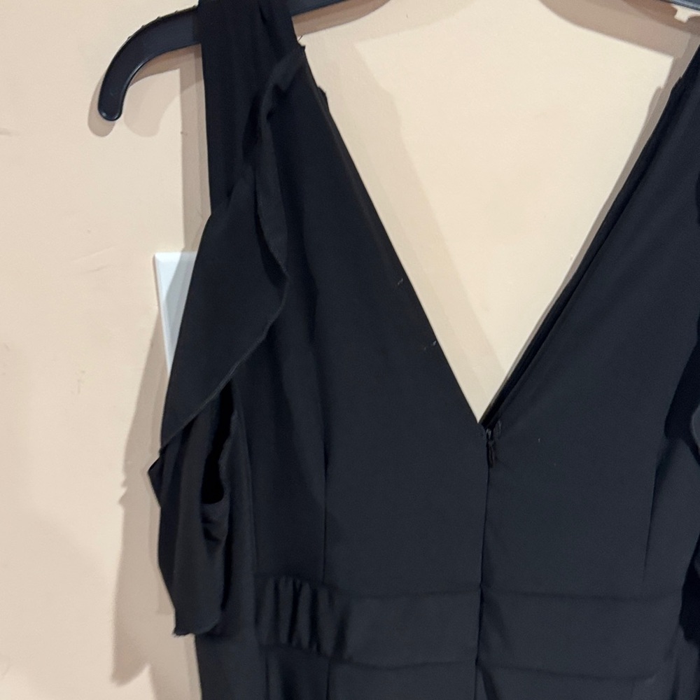 Kiyonna Elegant Black V-Neck Jumpsuit - Picture 6 of 11
